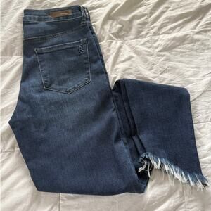 Articles of Society High-Rise Skinny Jeans Size 26 Raw Hem Ankle Stretch Denim